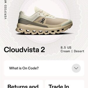 Women On Cloudvista 2 All Terrain Cream Running Shoes Sneakers